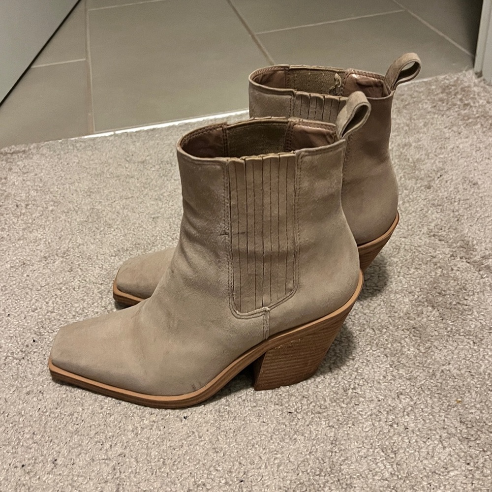 Vince Camuto square-toe western bootie